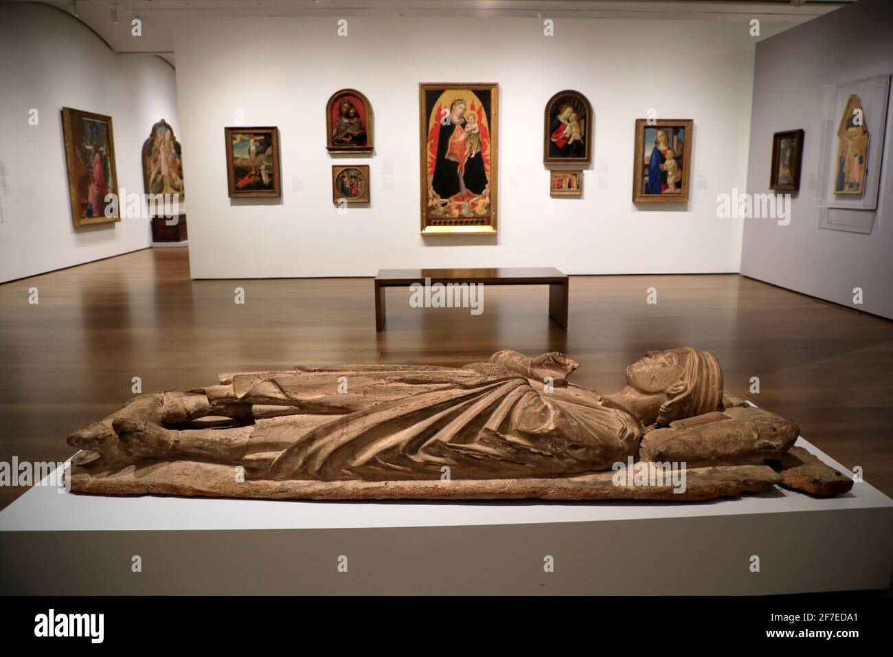 Wood carved recumbent effigy from 13th century Spanish region of Burgos