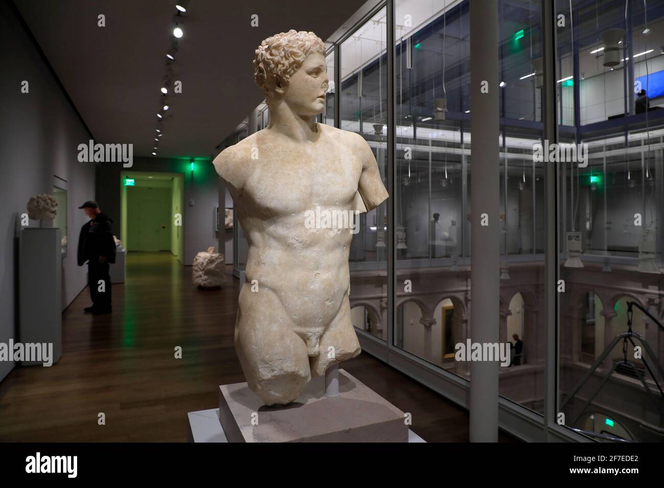 The marble statue of a Youthful Hero or God from 1st2nd century in
