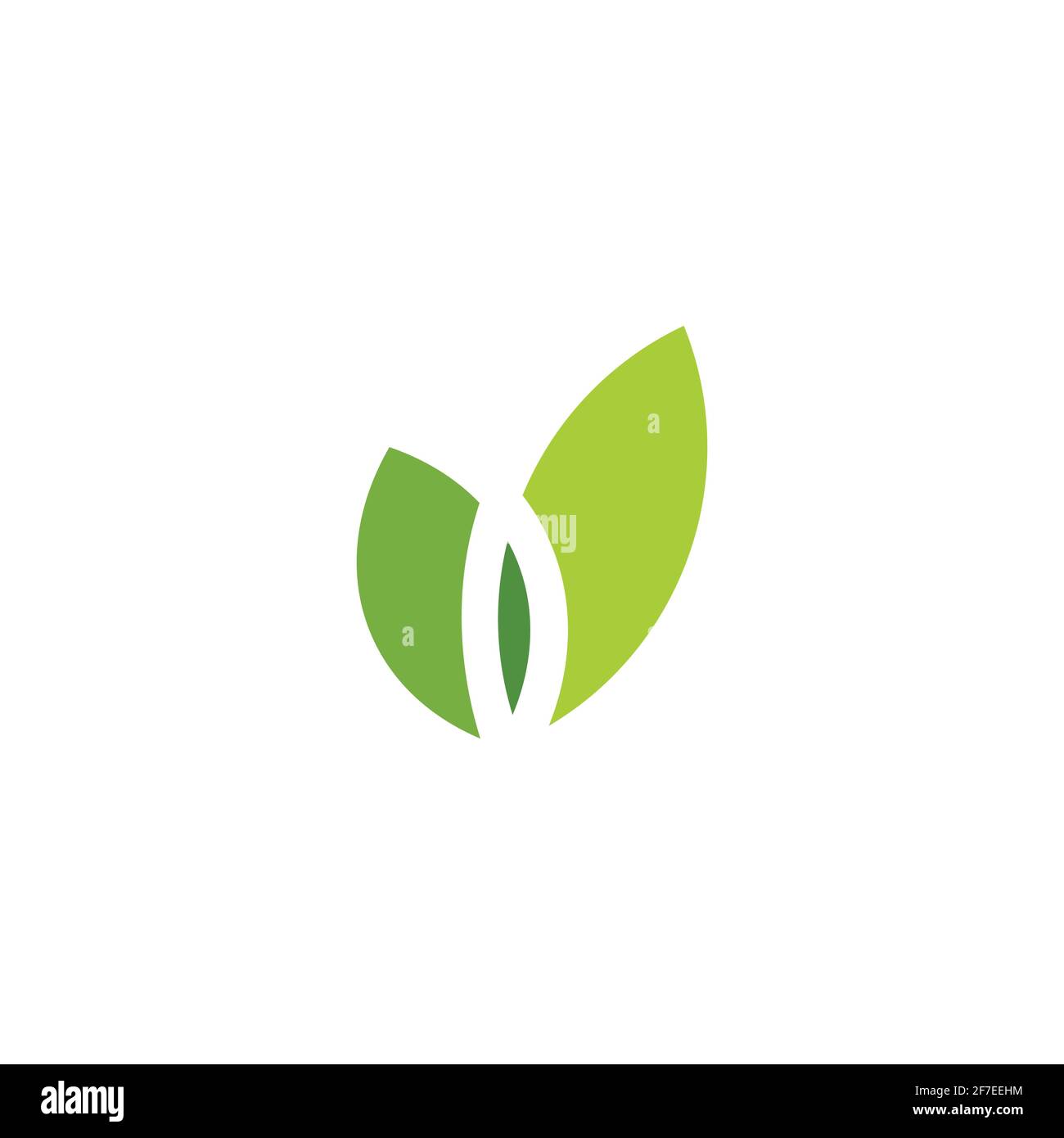 simple gradient leaf geometric logo vector Stock Vector