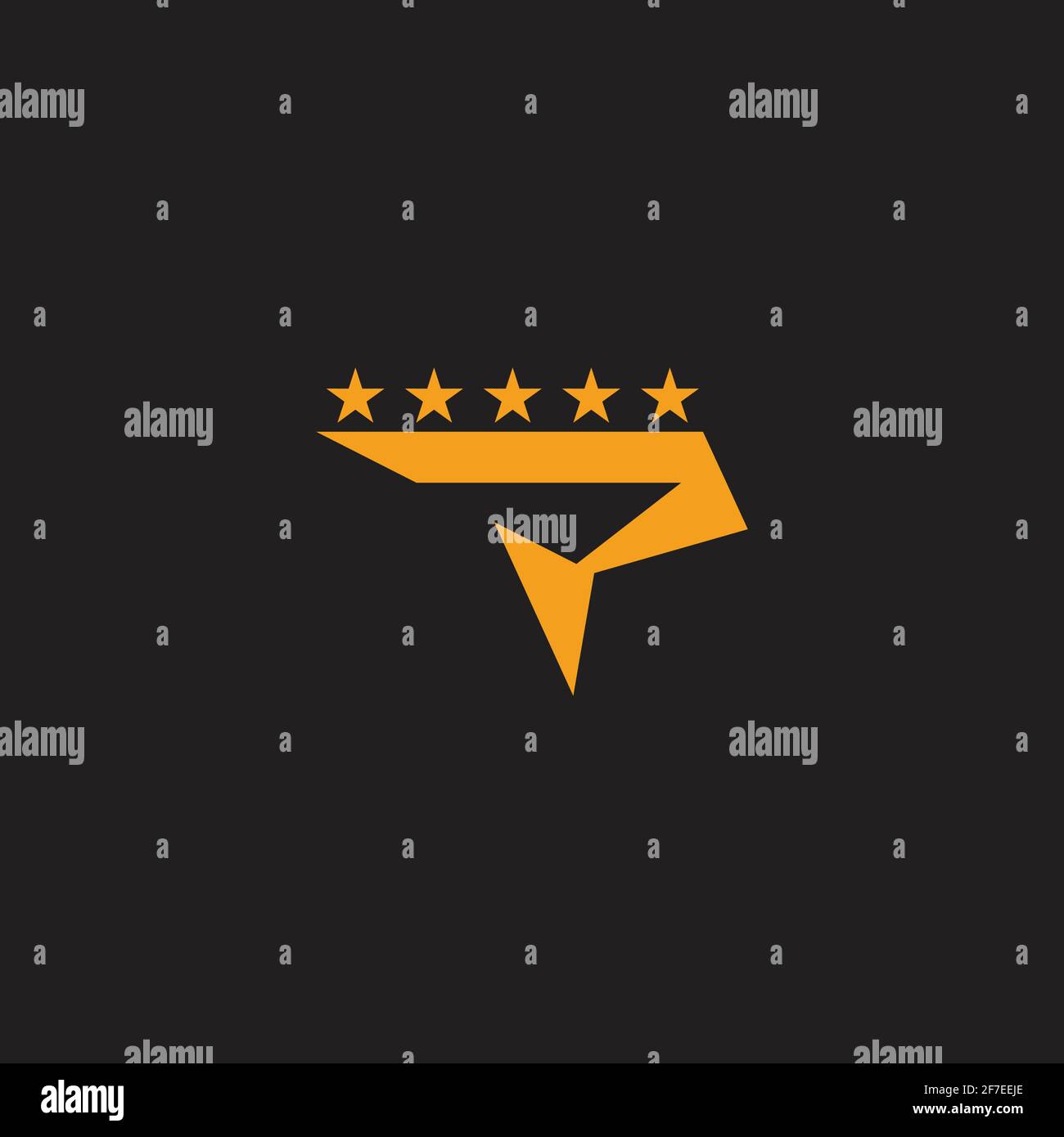 letter p motion star geometric simple logo vector Stock Vector