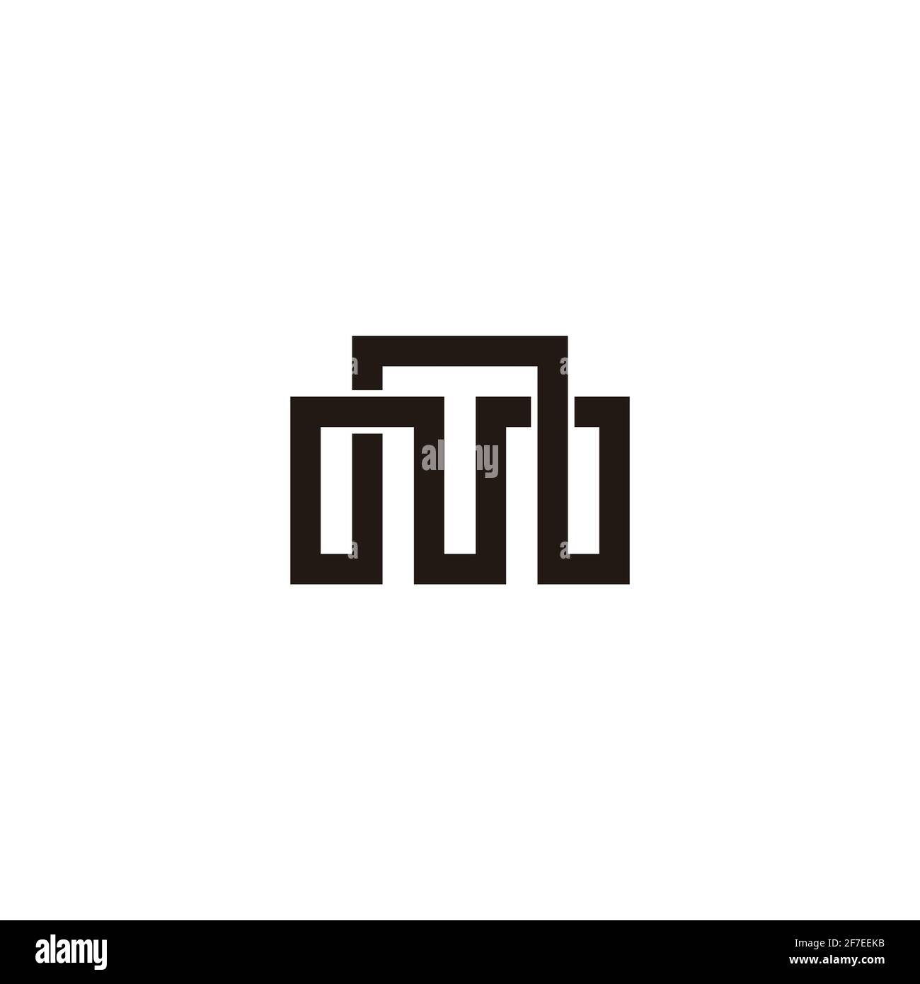 letter mn overlapping line infinity design logo vector Stock Vector