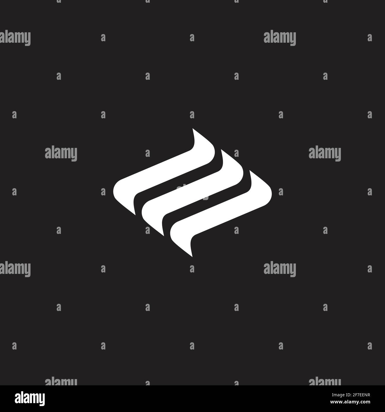 curves geometric square smoke motion logo vector Stock Vector
