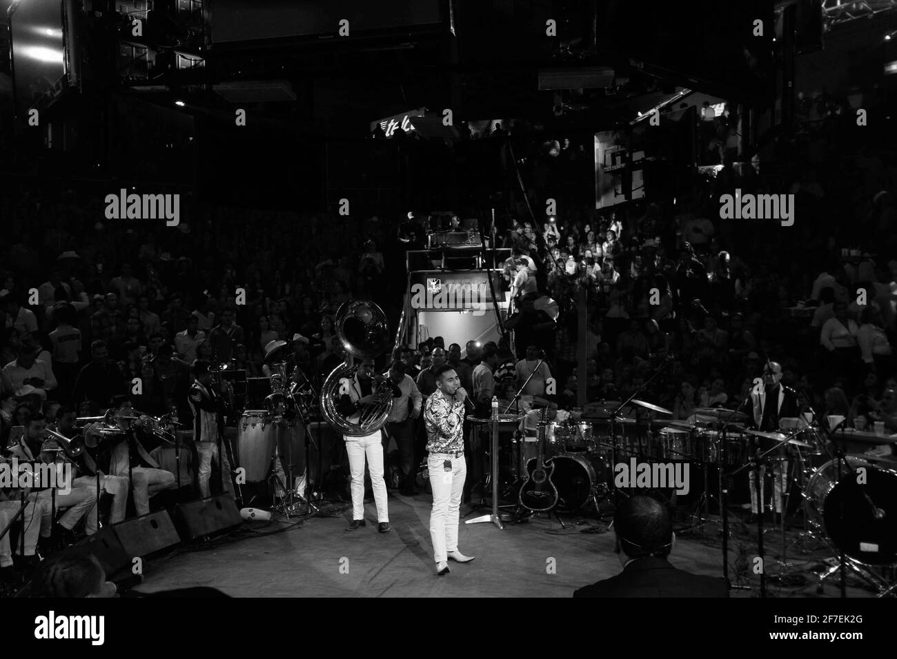 Espinoza Paz se presento en el palenque de la Expogan2014. 2 Mayo 2014 (Photo by Luis Gutierrez Norte Photo)... Stock Photo