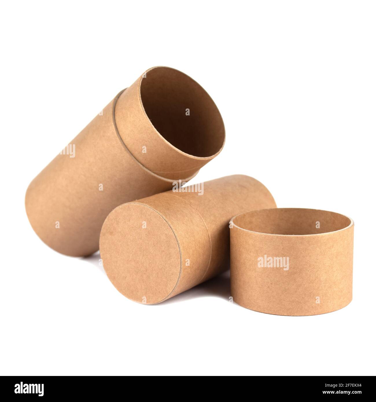 Recyclable paper tubes, cardboard containers with paper caps for cosmetic  or other packaging isolated on white background, mockup. Eco-friendly  packag Stock Photo - Alamy