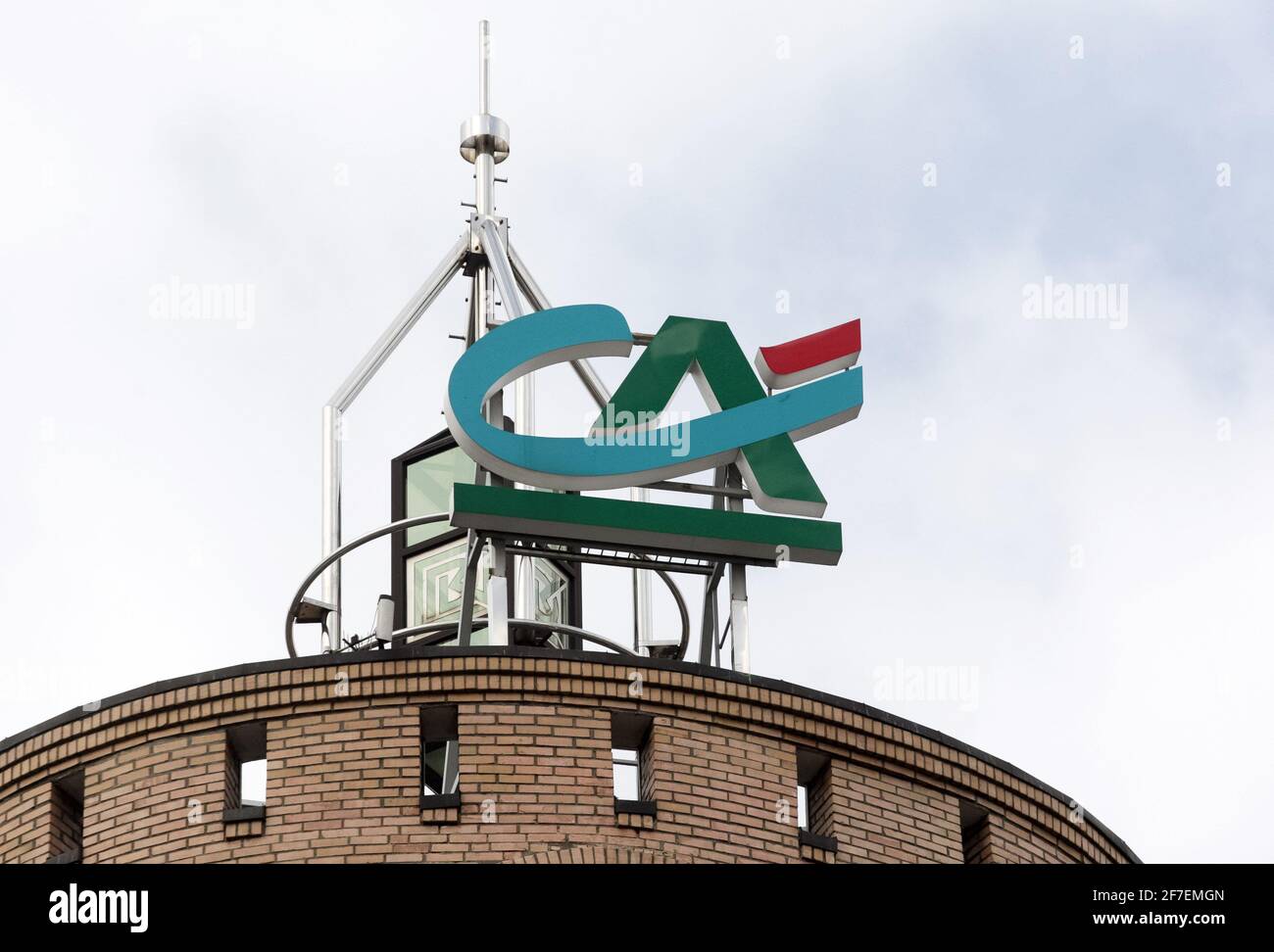 Kiev, Ukraine. 6th Mar, 2021. Credit Agricole logo is seen at their bank office in Kiev. Credit: Pavlo Gonchar/SOPA Images/ZUMA Wire/Alamy Live News Stock Photo