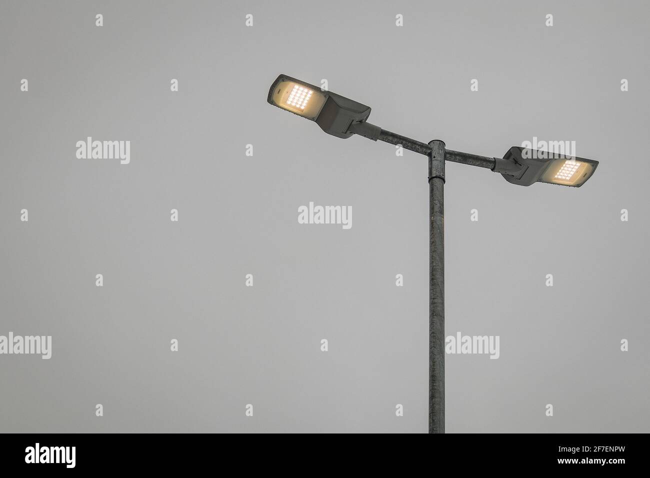 Modern LED outdoor lamp, lantern. Metal light construction over an ...