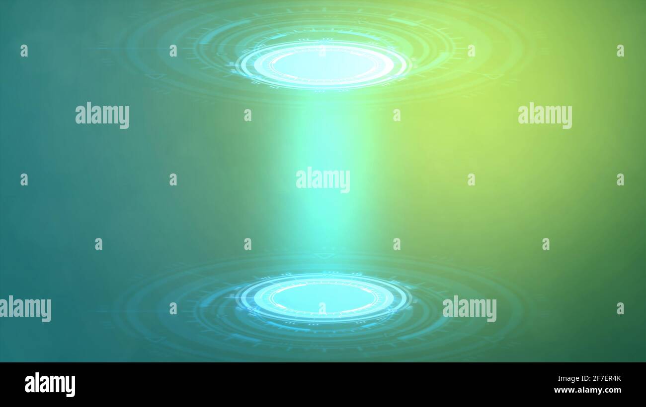 Abstract 3D illustration, hi-tech teleport background concept Stock ...