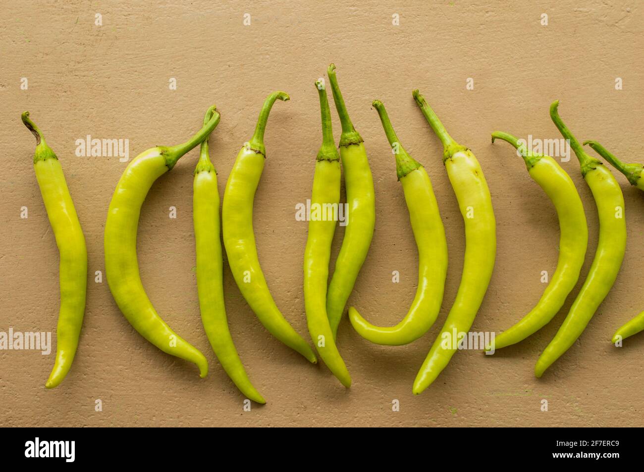 Due to a considerable proportion of beta-carotene, green chillies help in maintaining the proper functioning of the cardiovascular system Stock Photo
