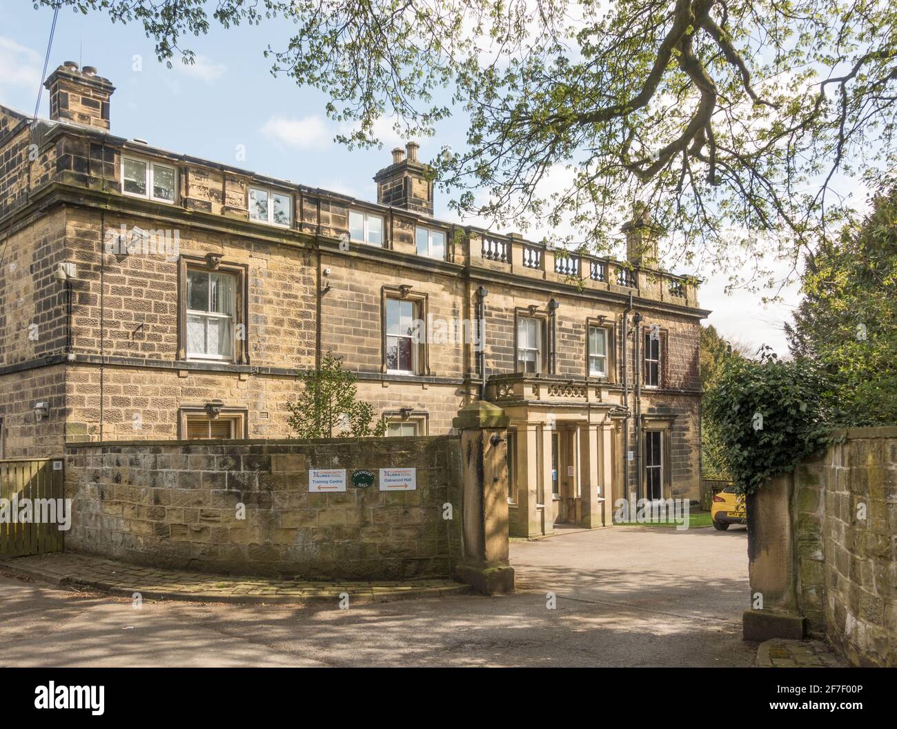 Oakwood Hall a nursing and residential care home for mentally ill patients, in Roundhay, Leeds, England, UK Stock Photo