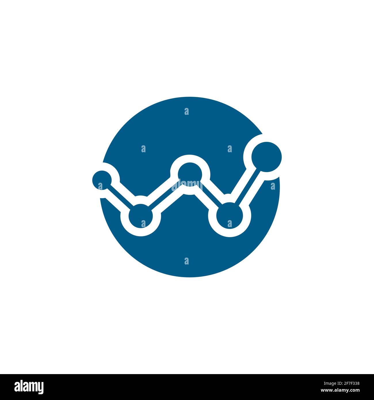 Analytics Blue Icon On White Background. Blue Flat Style Vector Illustration. Stock Vector