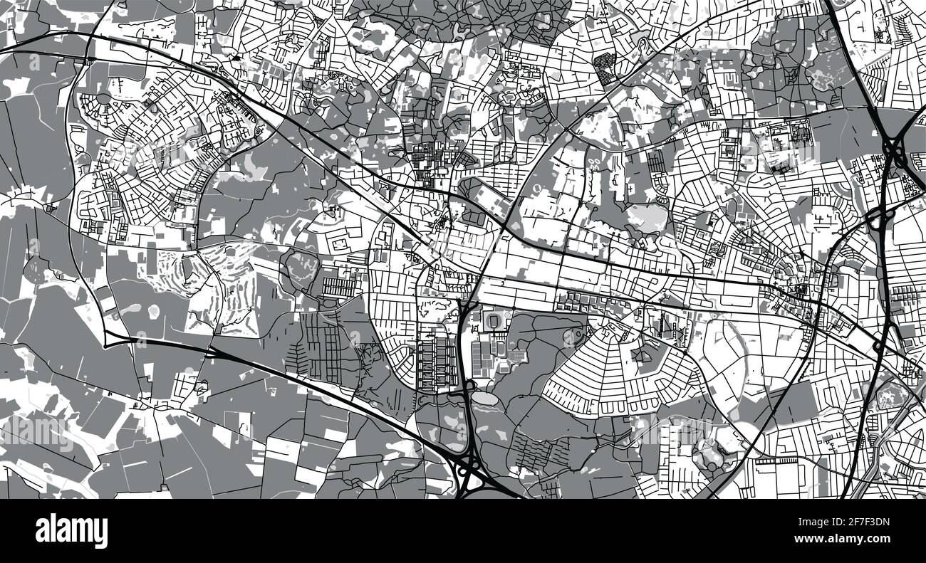 Urban vector city map of Ballerup, Denmark Stock Vector Image & Art Alamy