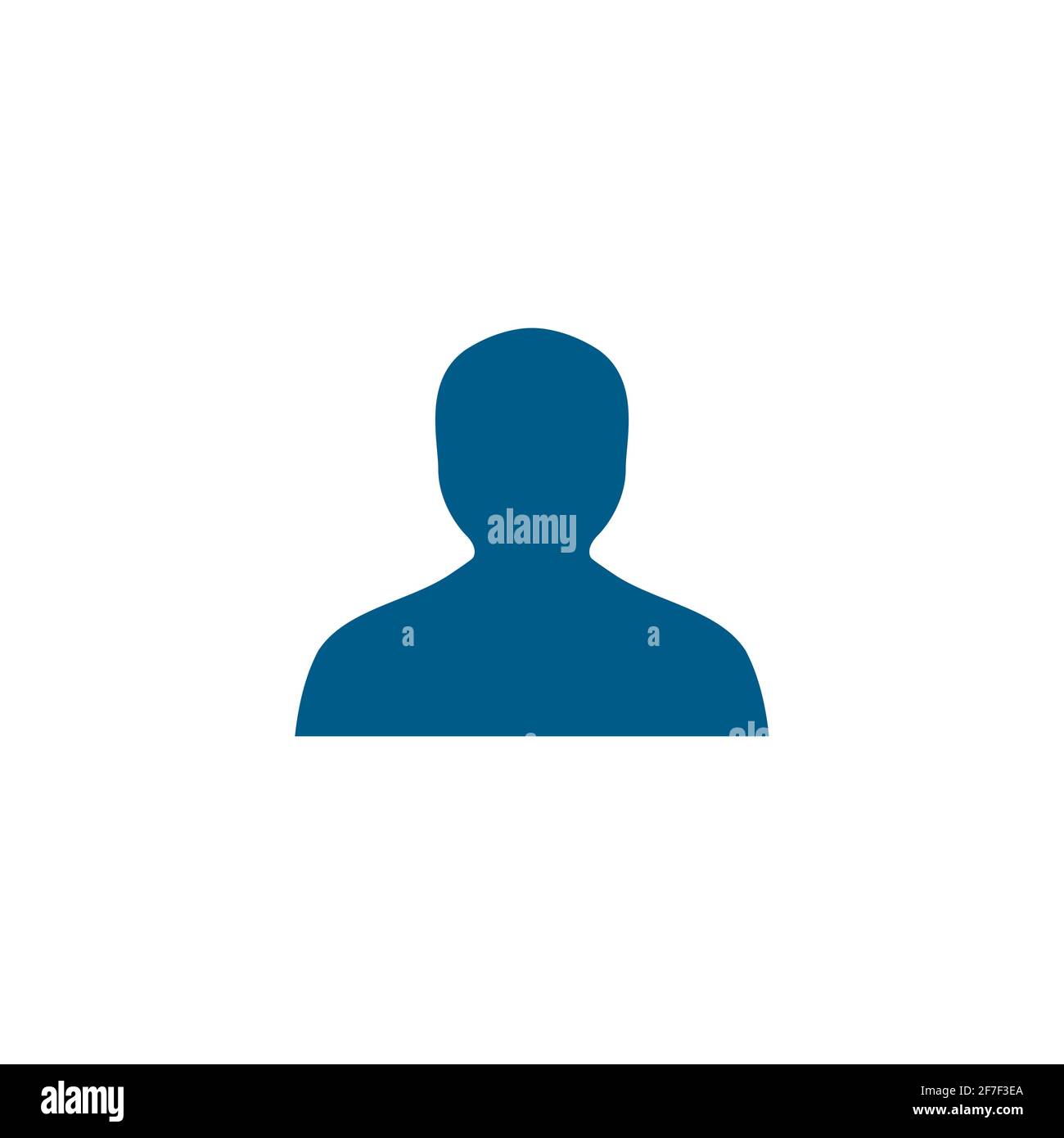 Avatar Blue Icon On White Background. Blue Flat Style Vector ...