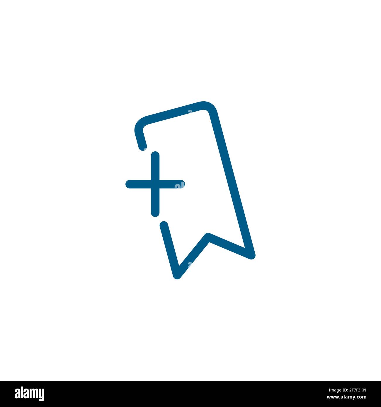 Badge Line Blue Icon On White Background. Blue Flat Style Vector ...