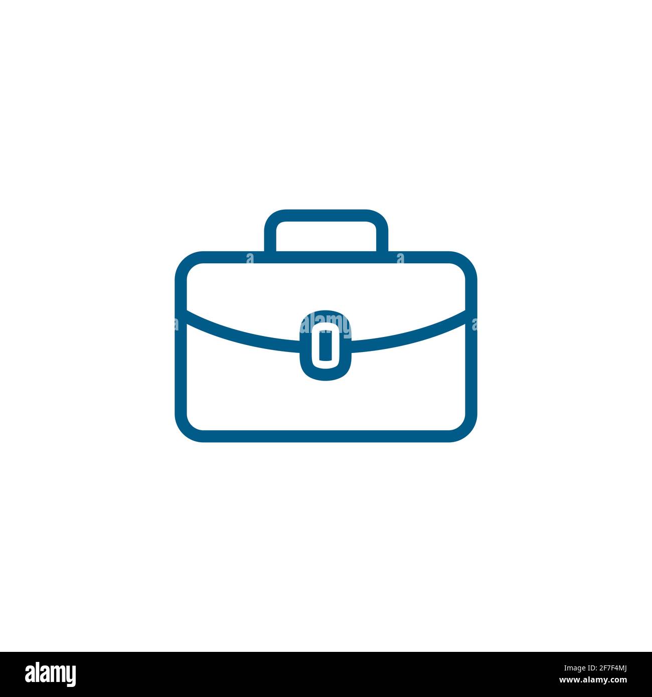 Briefcase Line Blue Icon On White Background. Blue Flat Style Vector ...