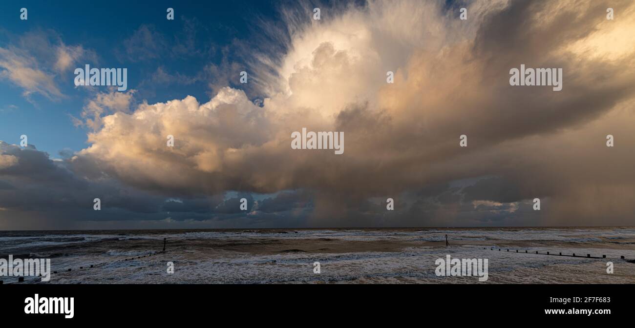 Storm Clouds over the sea Stock Photo