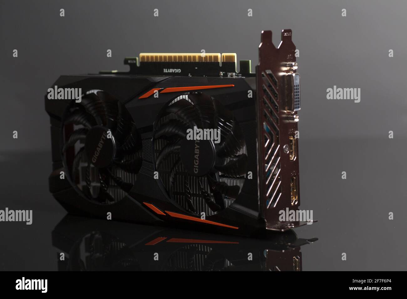 Moscow, Russia April 07,2021 Graphic video card GigaByte GeForce GTX 1050 Ti  Stock Photo - Alamy