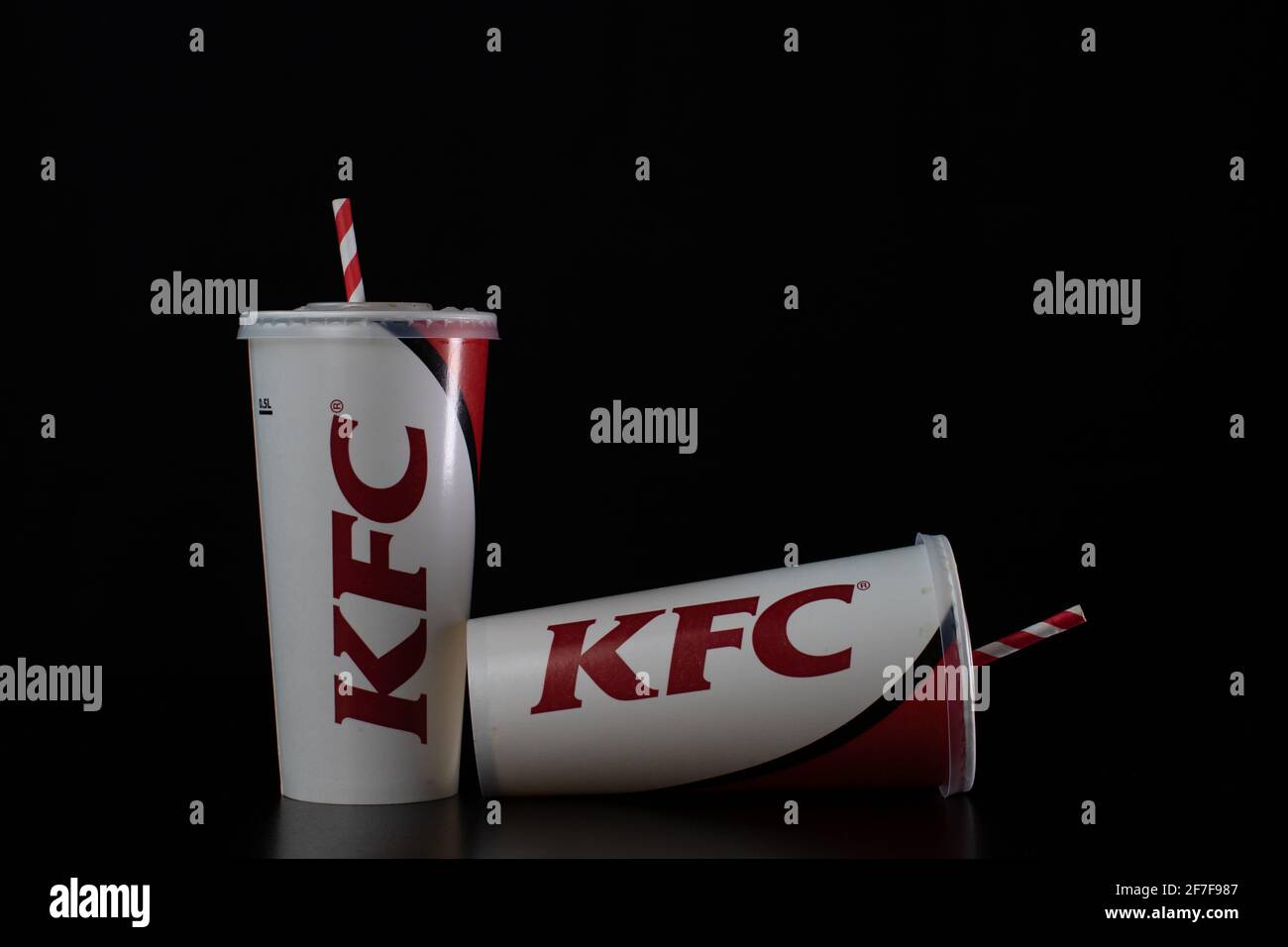 Drink in paper cup from KFC in Bucharest, Romania, 2021 Stock Photo - Alamy