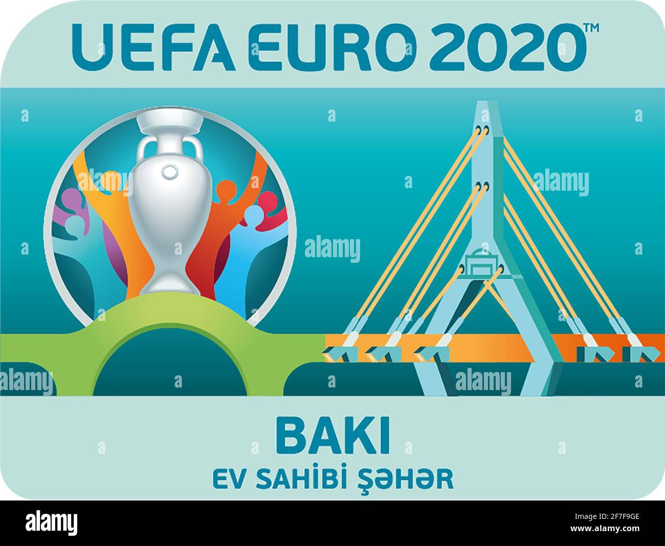 UEFA EURO 2020 Logo Host City Baku Stock Photo
