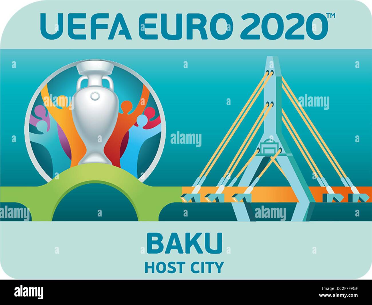UEFA EURO 2020 Logo Host City Baku Stock Photo