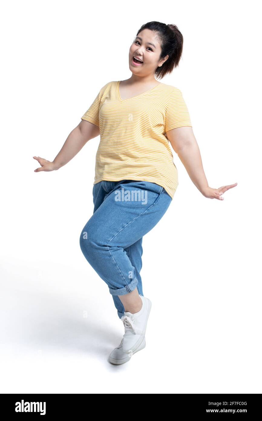 Chinese woman jeans dancing hi-res stock photography and images - Alamy