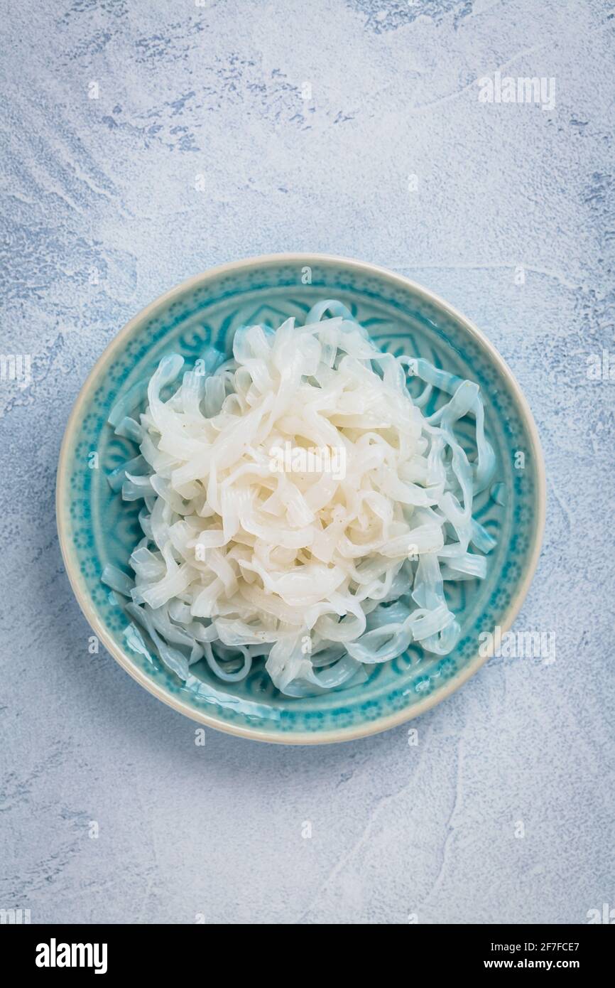 Shirataki noodles gelatinous traditional Japanese noodles made from