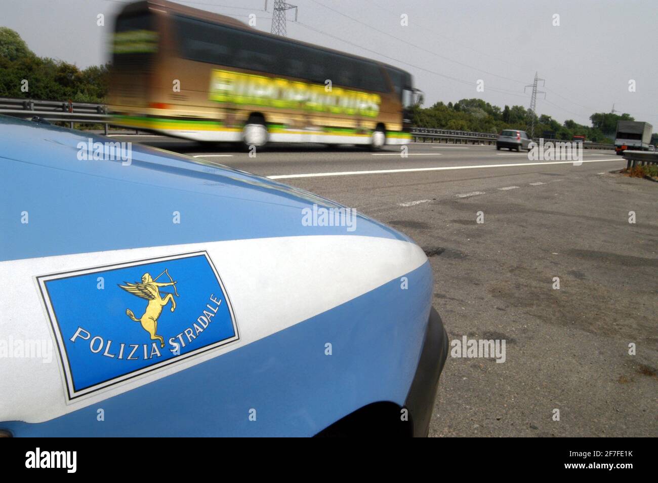 - highway patrol....- polizia stradale Stock Photo