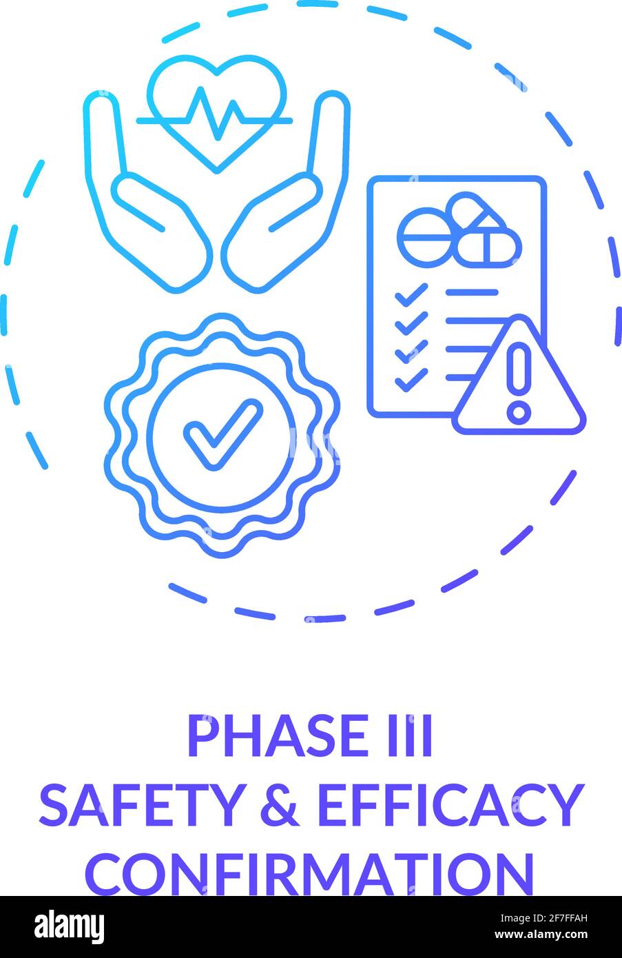 Safety and efficacy confirmation concept icon Stock Vector Image & Art