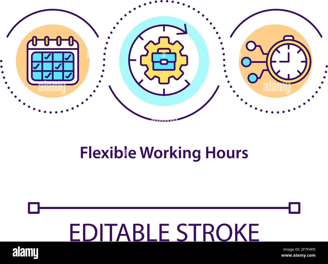 Flexible working hours concept icon Stock Vector Image & Art Alamy