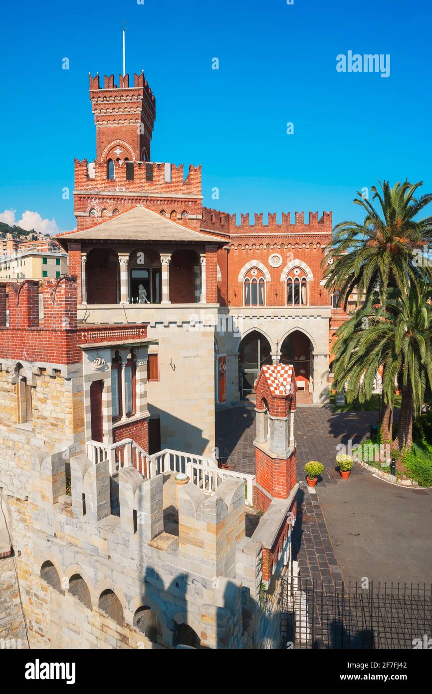 Genoa Castle D'Albertis Castle, Genoa, Liguria, Italy, Europe Stock Photo - Alamy