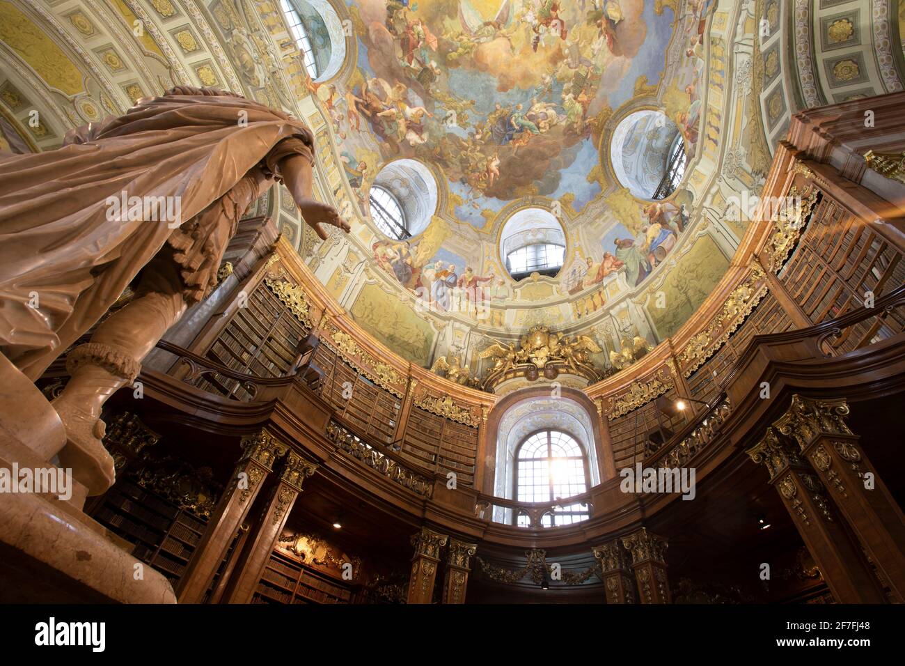 The Austrian National Library in Vienna, Austria, Europe Stock Photo