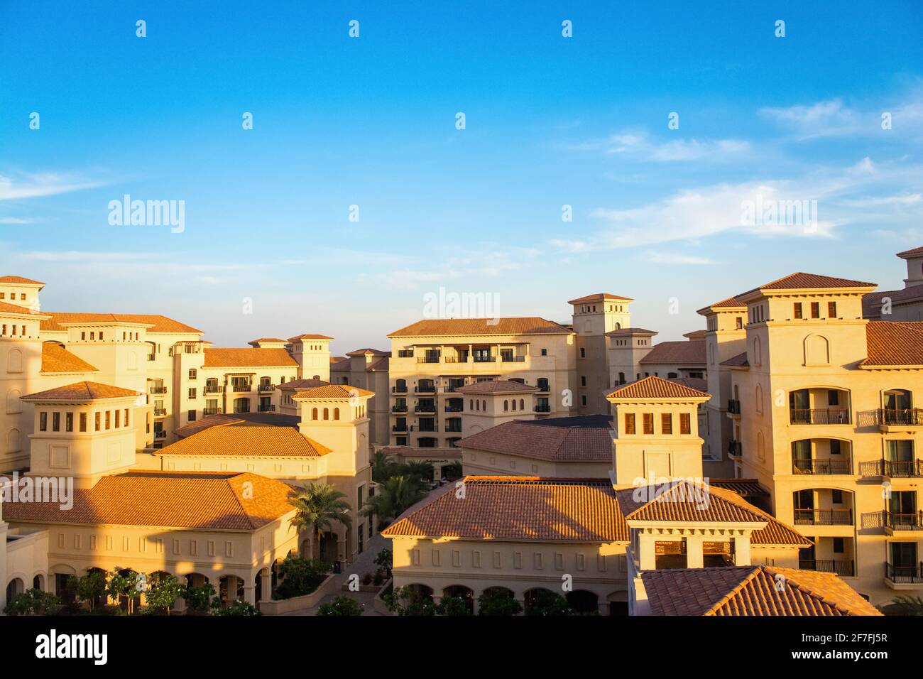 Saadiyat island, United Arab Emirates - September 17, 2020: Luxury hotel St.Regis Saadiyat on famous Abu Dhabi resort Saadiyat island Stock Photo