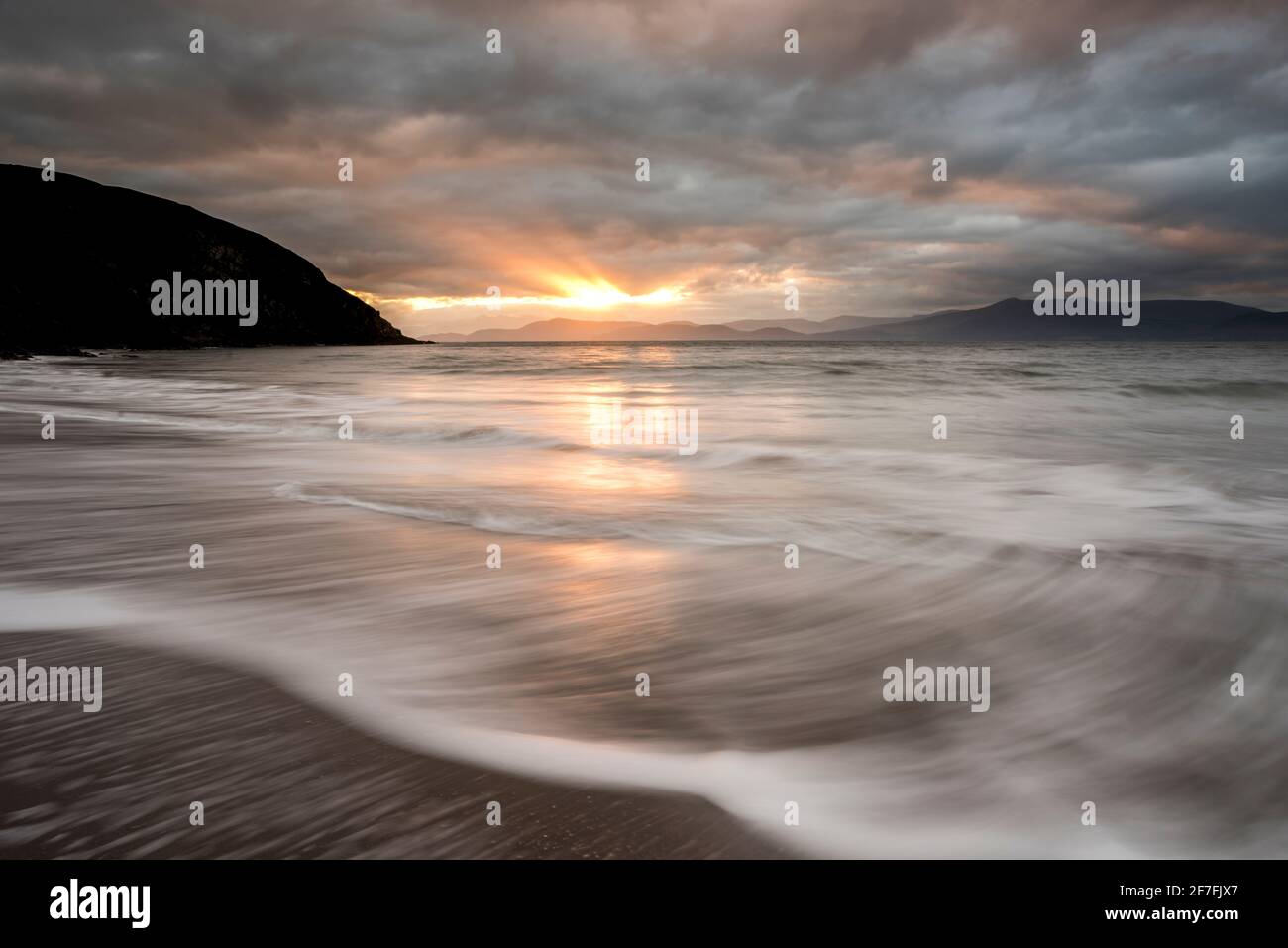 Minard Bay at sunrise, Dingle Peninsula, County Cork, Munster, Republic of Ireland, Europe Stock Photo