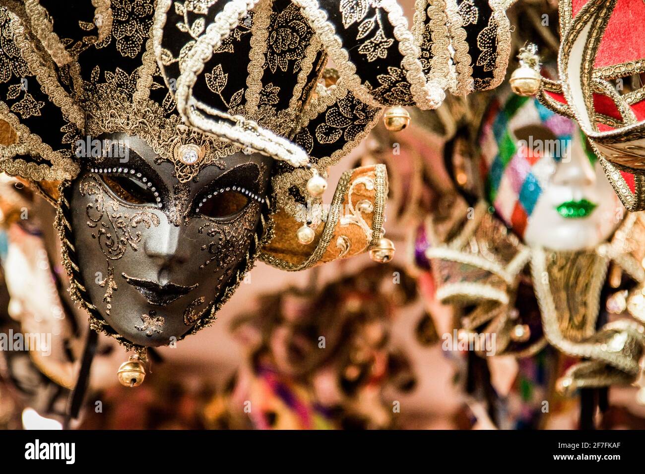 Carnival masks in Venice, Veneto, Italy, Europe Stock Photo