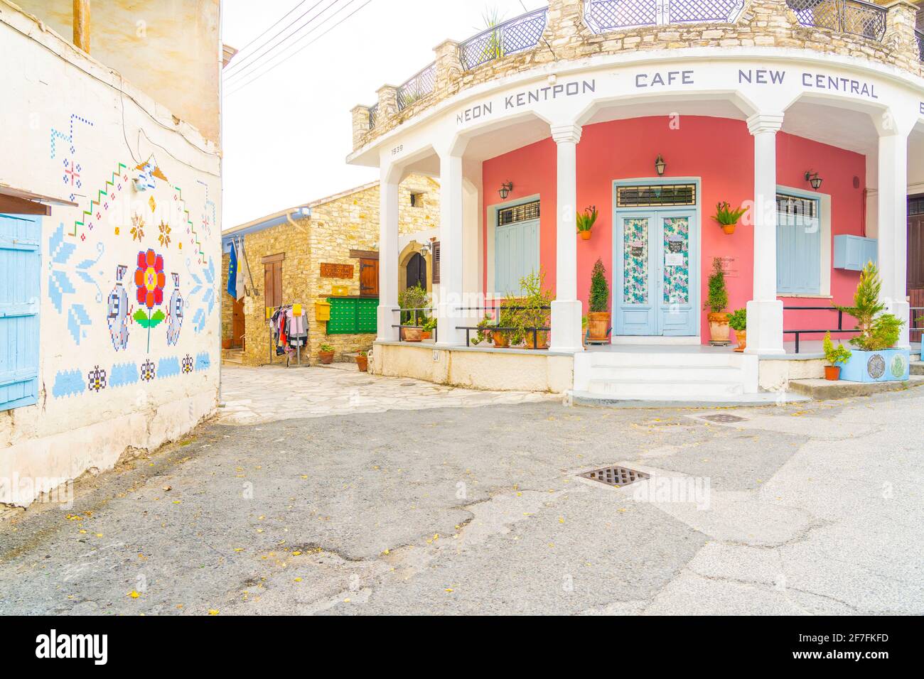 The traditional village of Kato Drys in Larnaca District, Cyprus, Europe Stock Photo