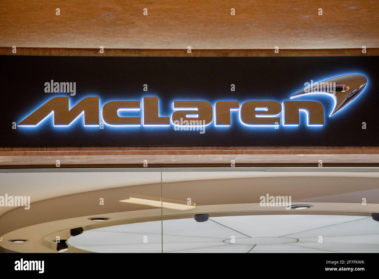 McLaren showroom logo Stock Photo - Alamy