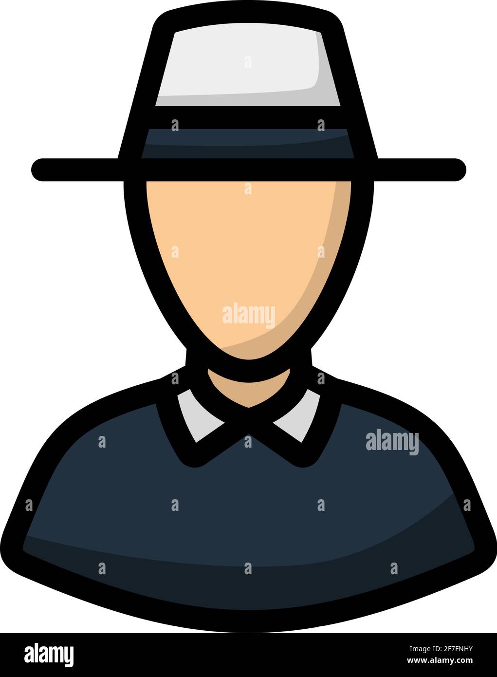 Cricket Umpire Icon. Editable Bold Outline With Color Fill Design. Vector Illustration. Stock Vector