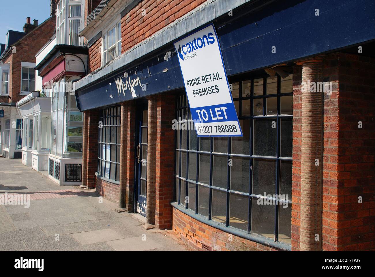 A vacant former branch of fashion chain Monsoon at Tenterden in Kent, England on April 4, 2021. Stock Photo