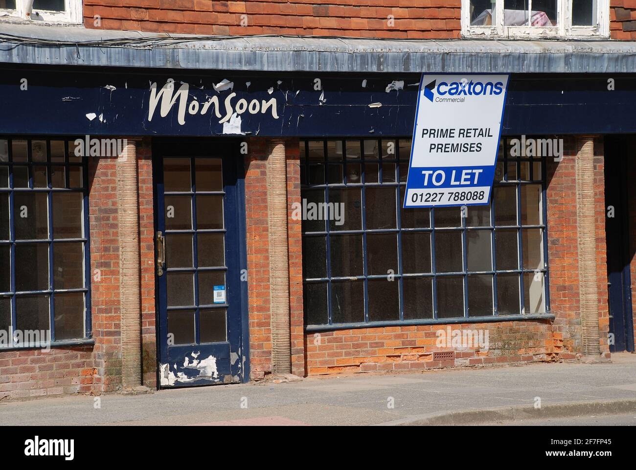 A vacant former branch of fashion chain Monsoon at Tenterden in Kent, England on April 4, 2021. Stock Photo