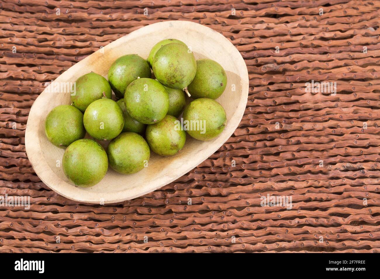 Fresh ripe peeled quenepa fruit Melicoccus bijugatus Stock Photo Alamy