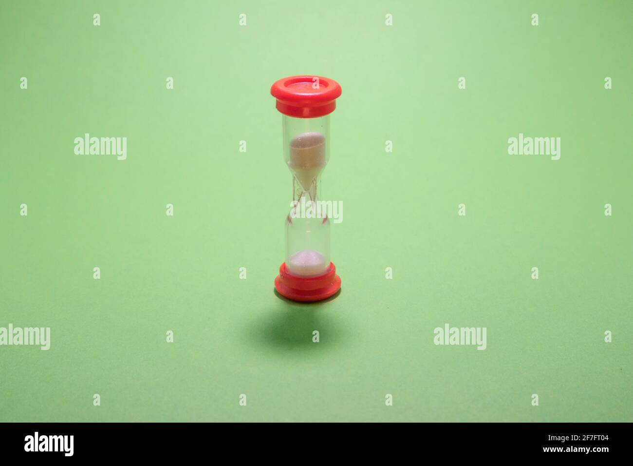 hourglass clock sand on chromakey isolated copy space time goes by