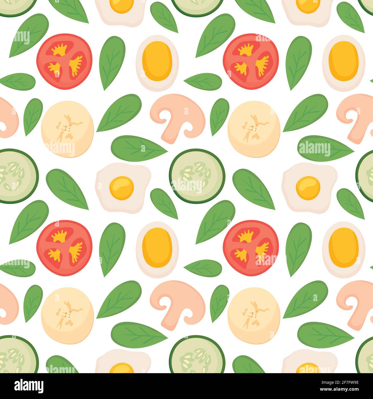 healthy food seamless pattern design Stock Vector Image & Art - Alamy