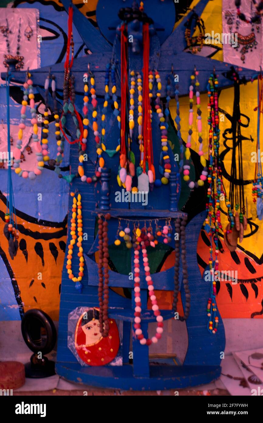 Handmade Ornaments. Bangladeshi people attend a rally in celebration of the Bengali New Year or 'Pohela Baishakh'. Stock Photo