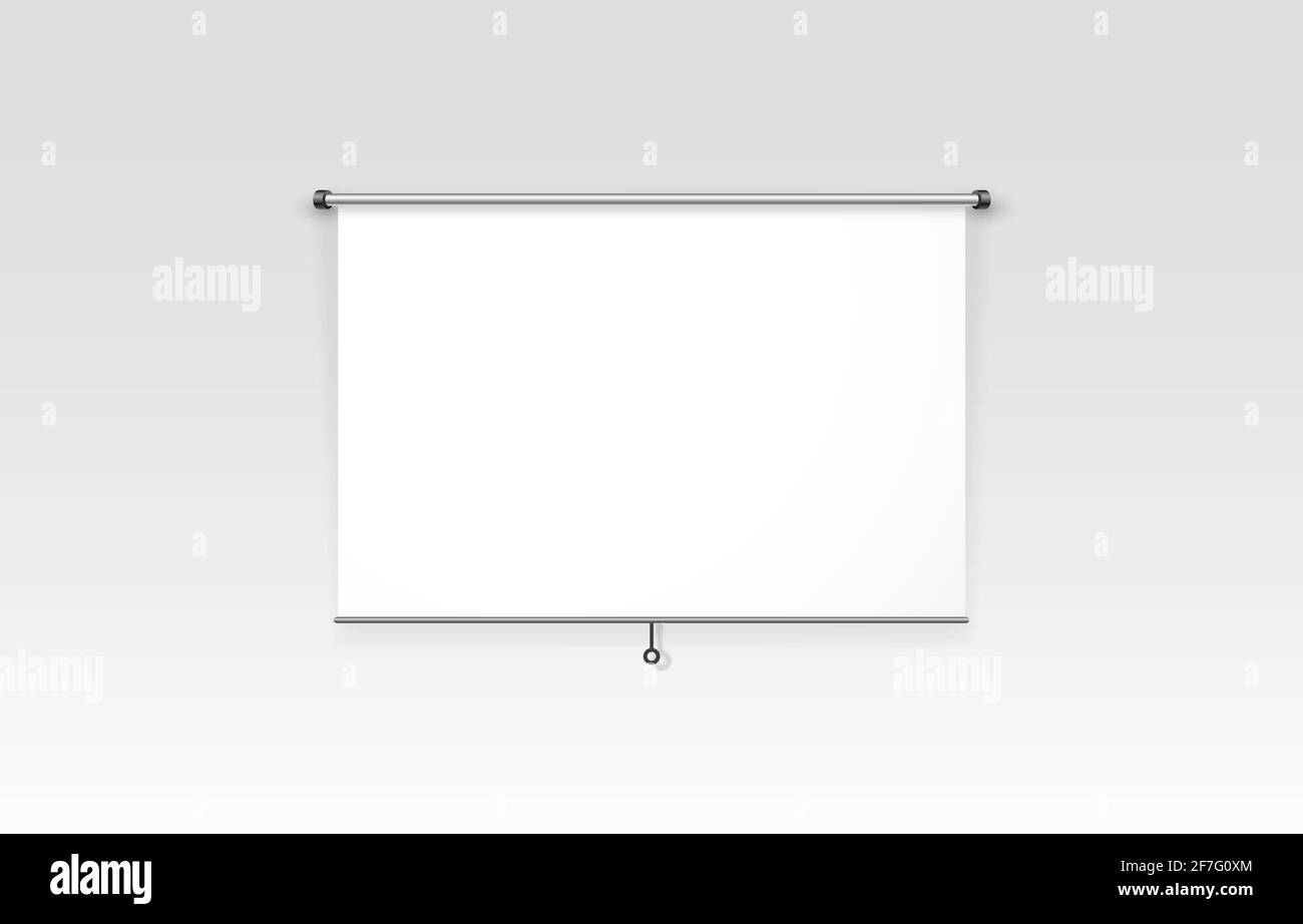 Scene presentations board, table white display. Vector illustration Stock Vector