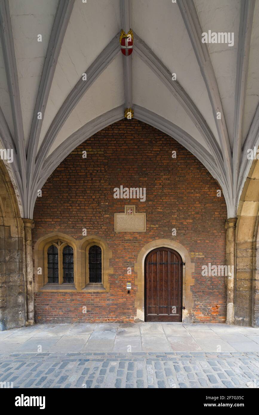 Doorway at St. John's Gate and the Museum of the Order of St. John, Clerkenwell, London, England, UK Stock Photo