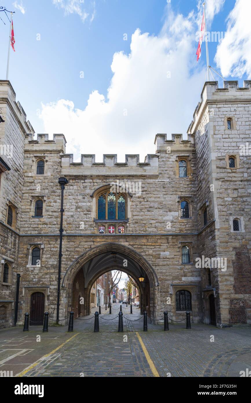 View of St. John's Gate and the Museum of the Order of St. John, Clerkenwell, London, England