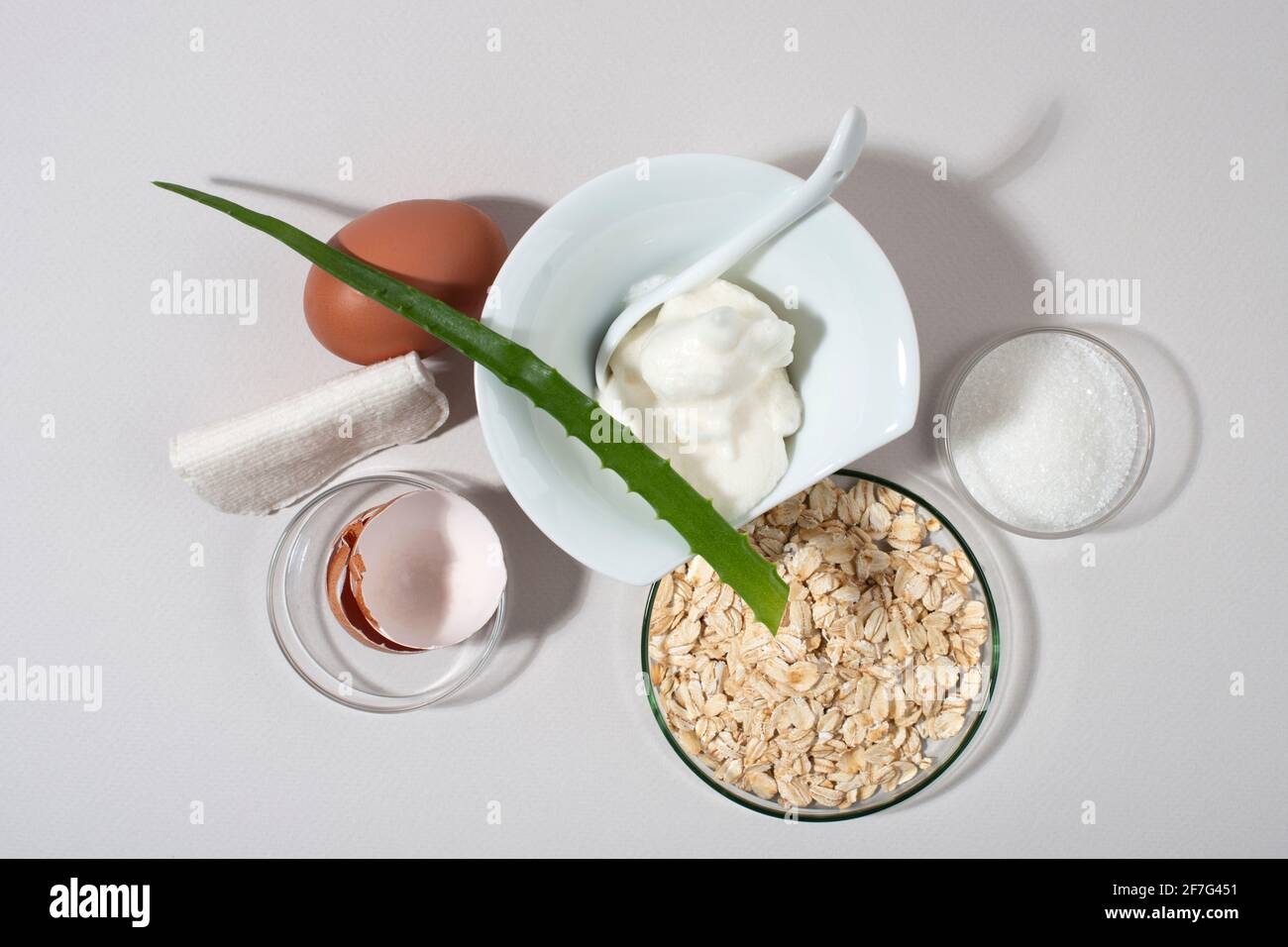 Egg White Face Mask ingredients. Whipped egg white, aloe, sugar