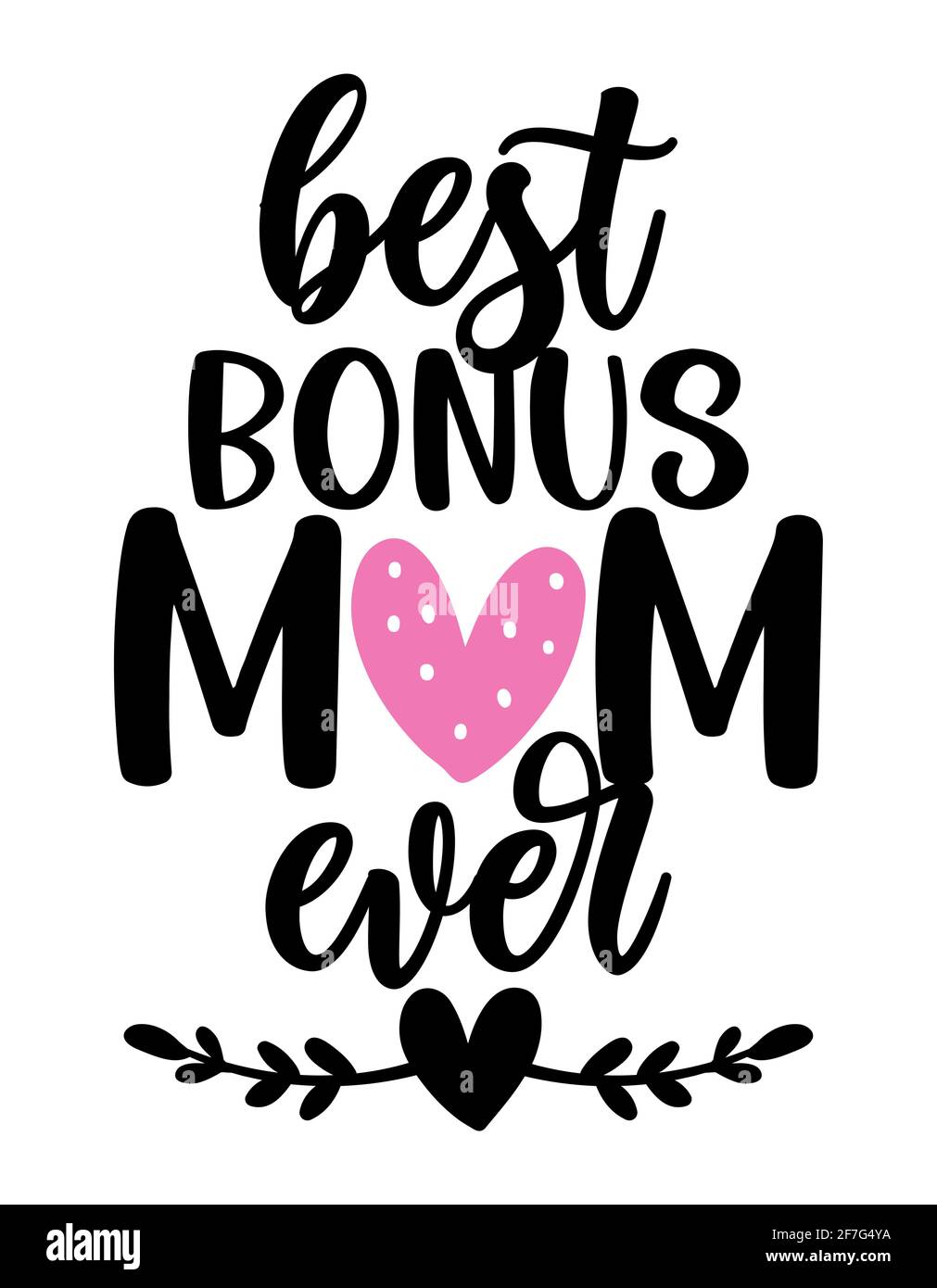 Best mom ever lettering for mothers day Royalty Free Vector