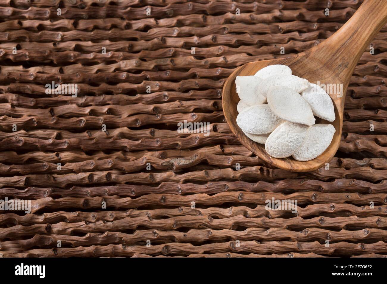 Organic white pumpkin seeds Cucurbita maxima Stock Photo Alamy