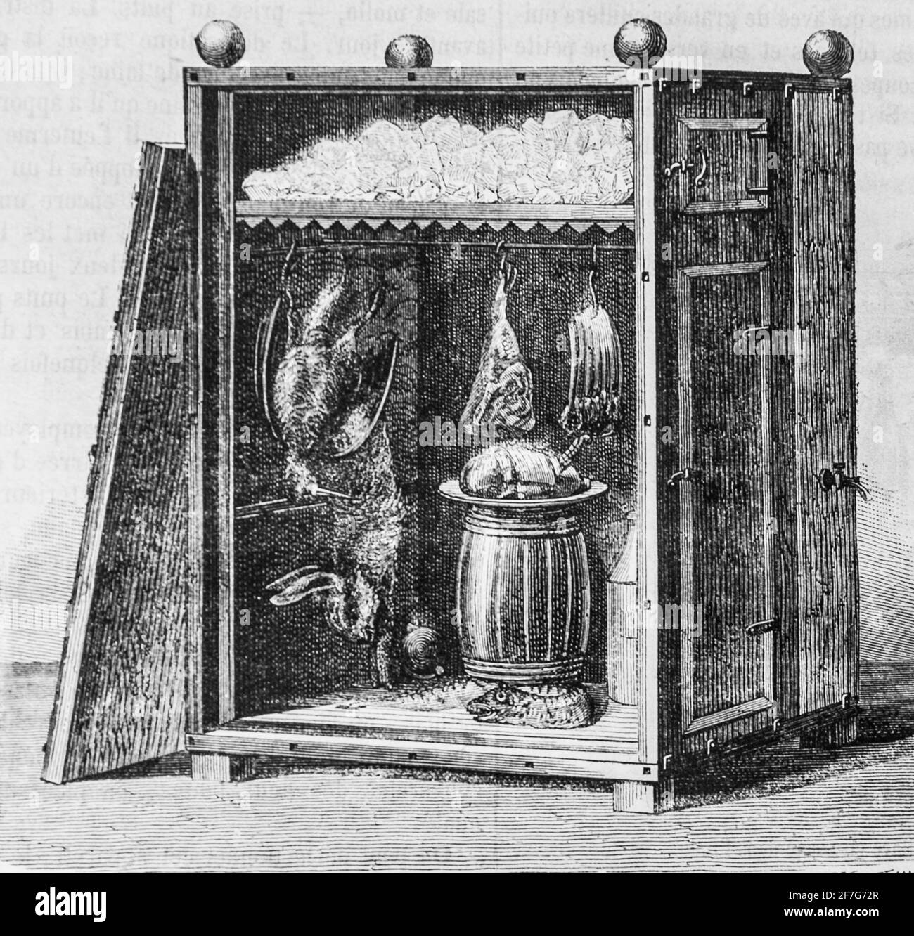 garde manger ,le magazin pitoresque par edouard charton,1870 Stock