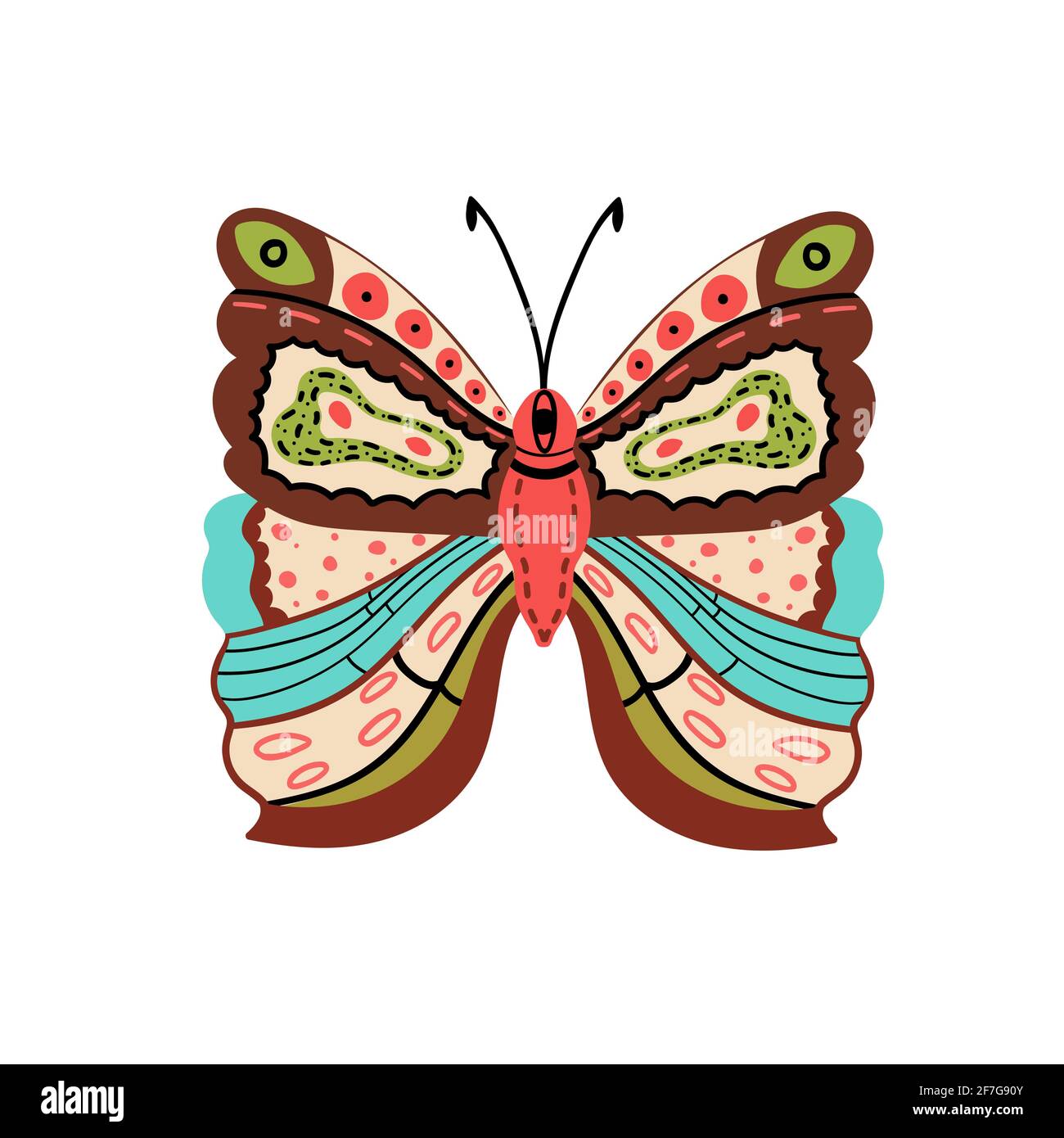 Butterfly abstract pattern on wing Insect vector Stock Vector Image ...